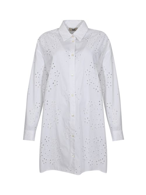 Camicia lunga in cotone Sangallo Herno | CM000045D 13322RIC1000